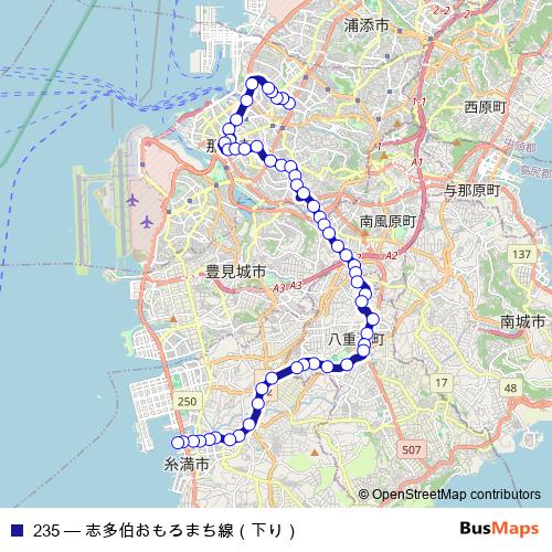 235 bus Line Map