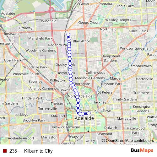 235 bus Line Map