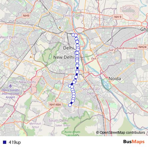419up bus Line Map