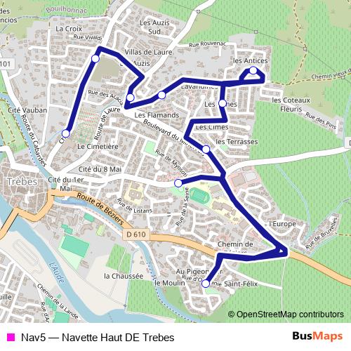 Nav5 bus Line Map