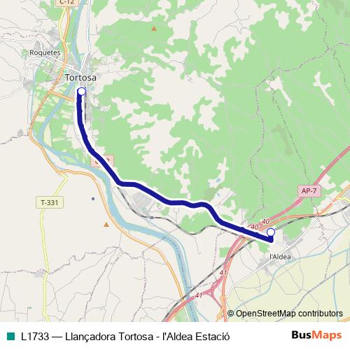 L1733 bus Line Map