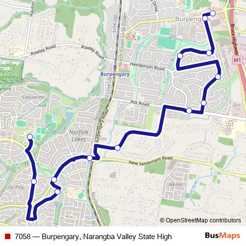 7058 bus Line Map