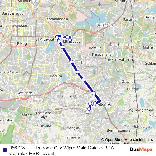 356-Cw bus Line Map