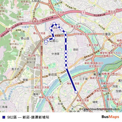 982區 bus Line Map