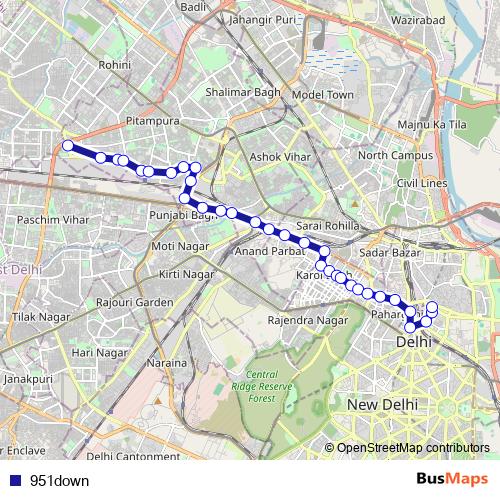 951down bus Line Map