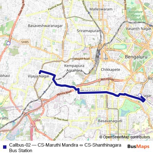 Callbus-02 bus Line Map