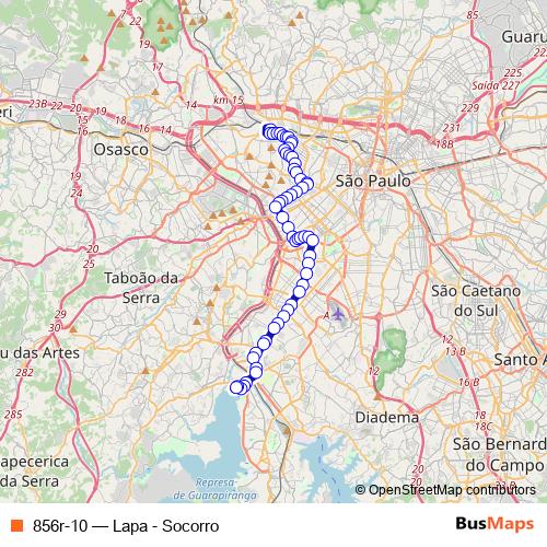 856r-10 bus Line Map