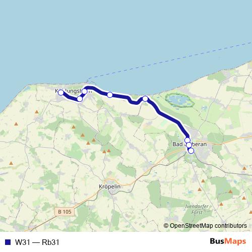 W31 rail Line Map
