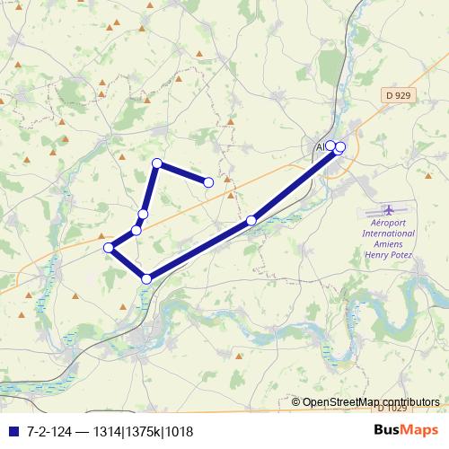 7-2-124 bus Line Map