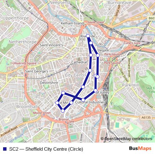 SC2 bus Line Map