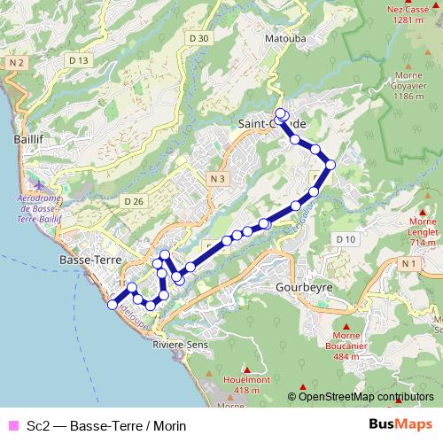 Sc2 bus Line Map