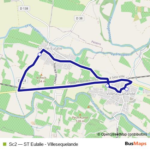 Sc2 bus Line Map