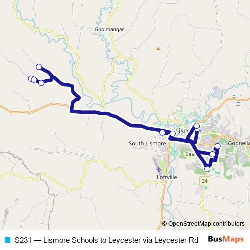 S231 bus Line Map