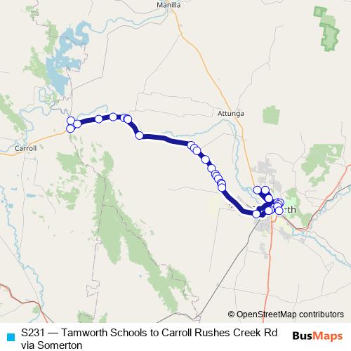 S231 bus Line Map