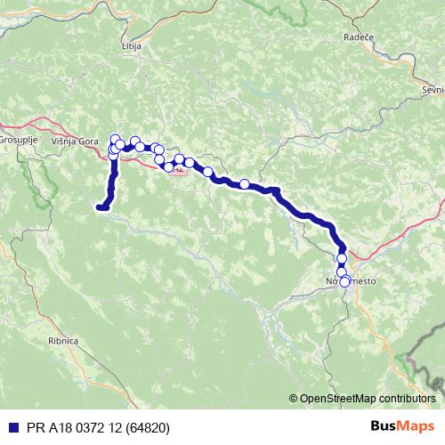 PR A18 0372 12 (64820) bus Line Map