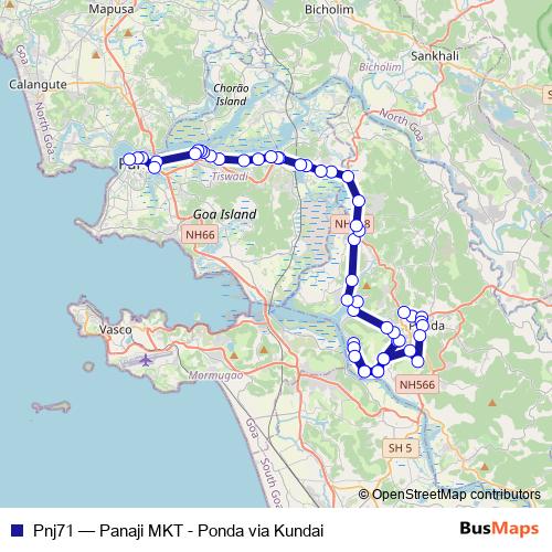 Pnj71 bus Line Map