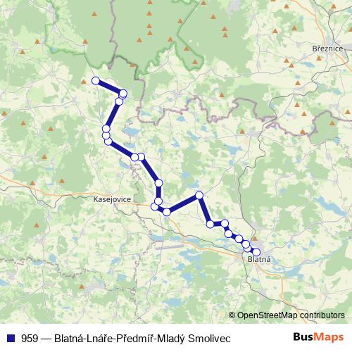 959 bus Line Map