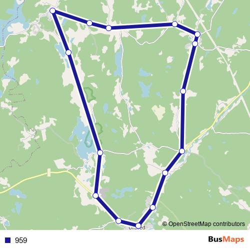 959 bus Line Map