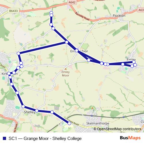 SC1 bus Line Map