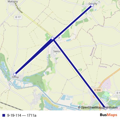 9-19-114 bus Line Map