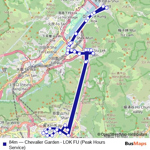 84m bus Line Map
