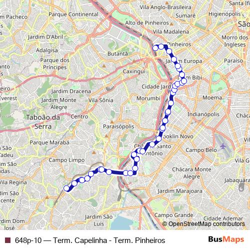 648p-10 bus Line Map