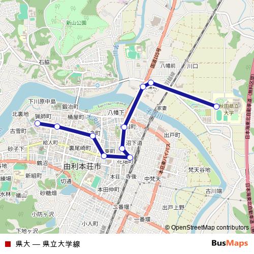 県大 bus Line Map