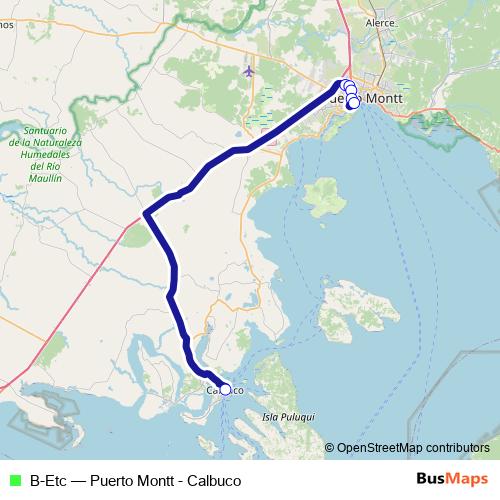 B-Etc bus Line Map