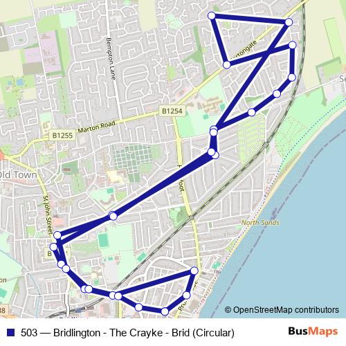 503 bus Line Map