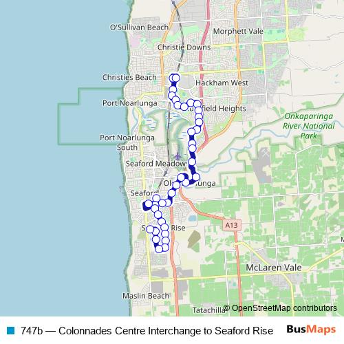 747b bus Line Map