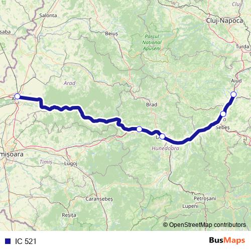 IC 521 rail Line Map