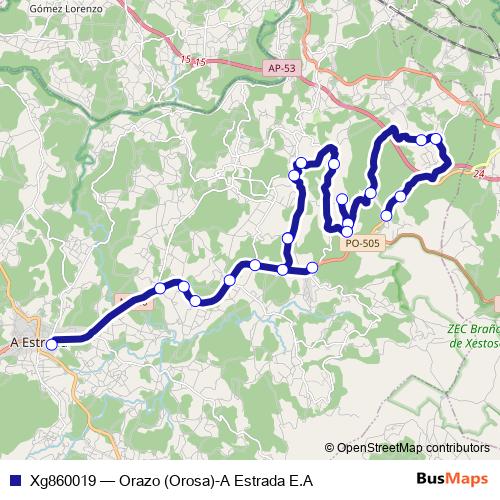 Xg860019 bus Line Map