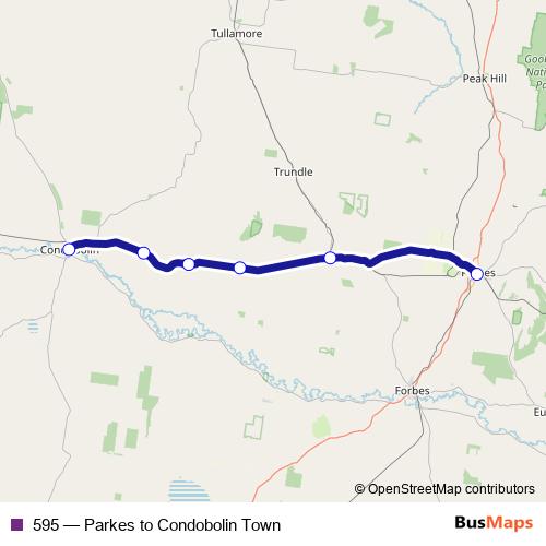 595 bus Line Map