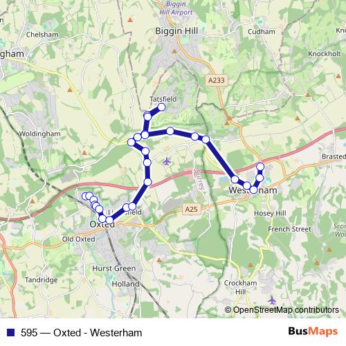 595 bus Line Map