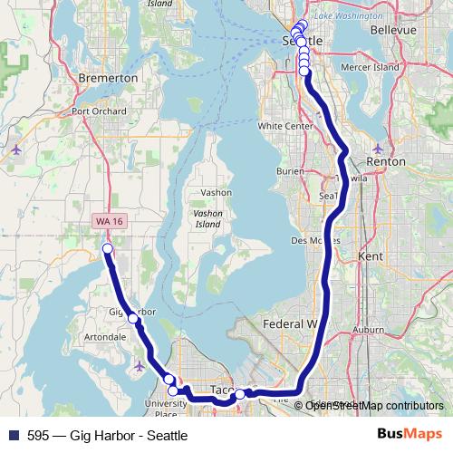 595 bus Line Map
