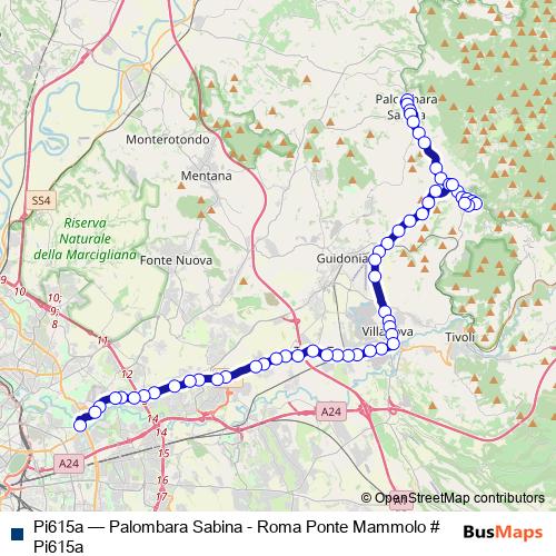 Pi615a bus Line Map