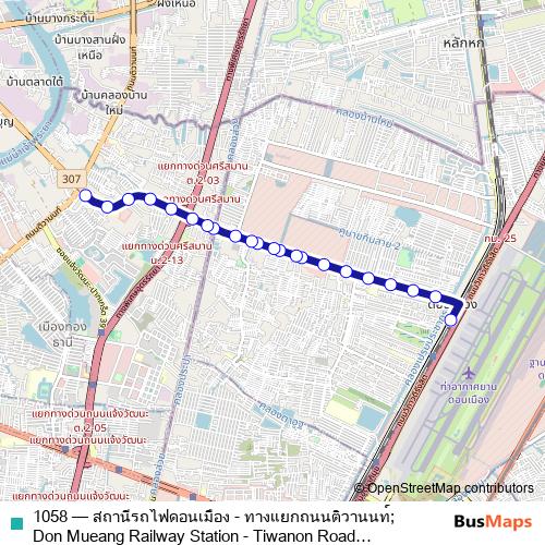 1058 bus Line Map