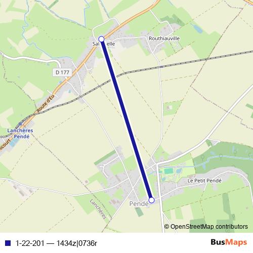 1-22-201 bus Line Map