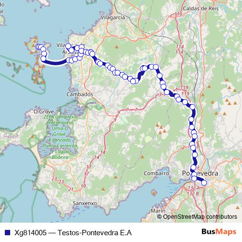 Xg814005 bus Line Map
