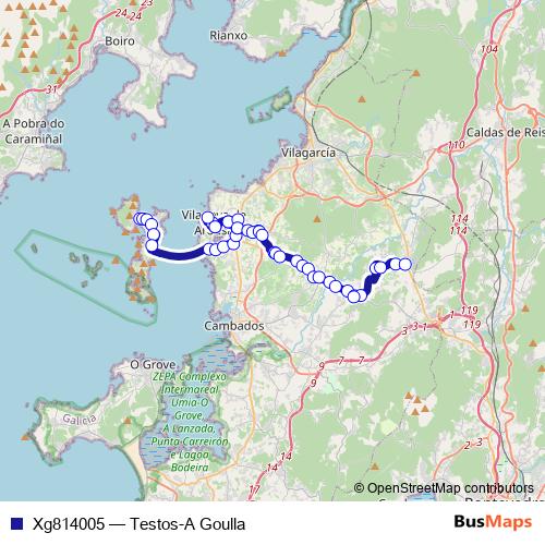 Xg814005 bus Line Map