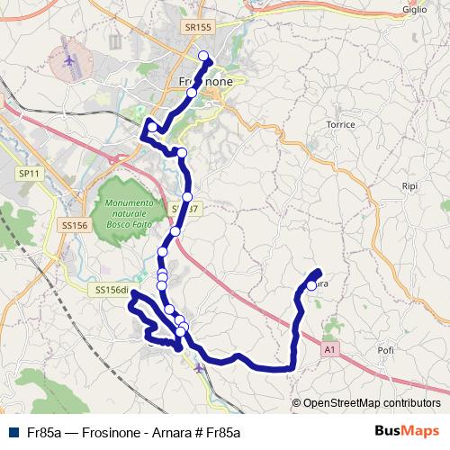 Fr85a bus Line Map