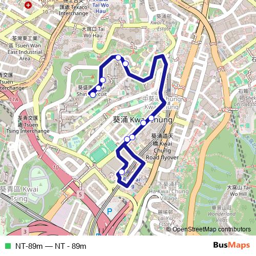 NT-89m bus Line Map