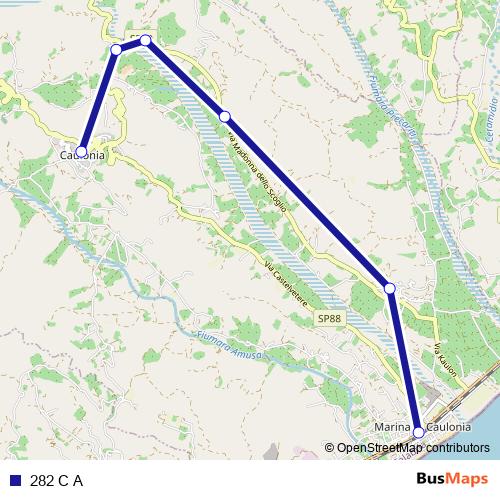 282 C A bus Line Map