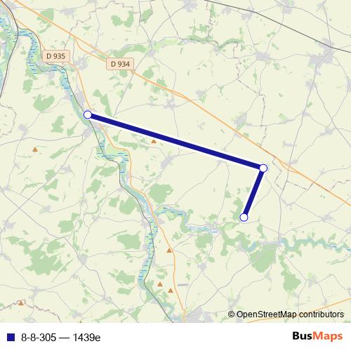 8-8-305 bus Line Map