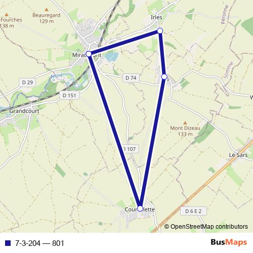 7-3-204 bus Line Map