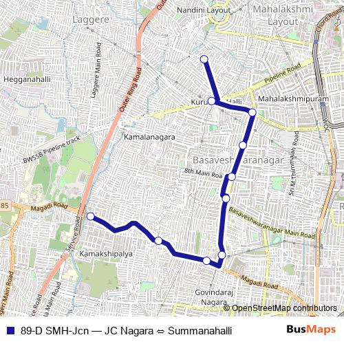89-D SMH-Jcn bus Line Map