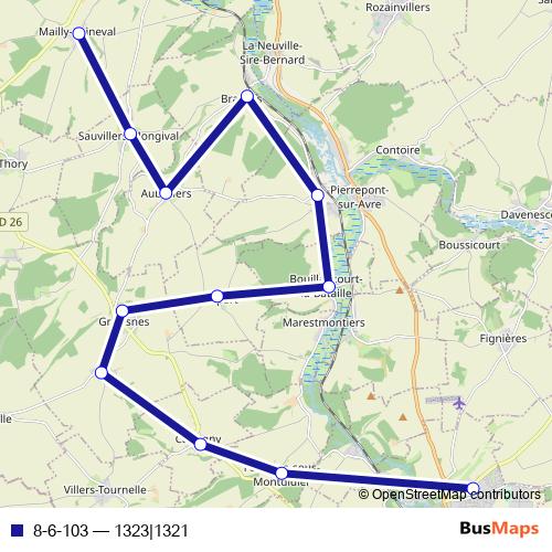 8-6-103 bus Line Map