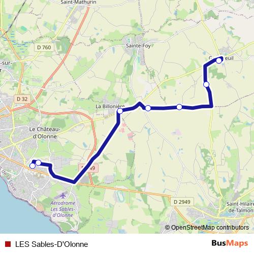 LES Sables-D'Olonne bus Line Map