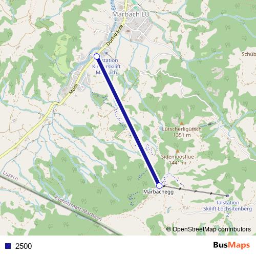 2500 cable-car Line Map