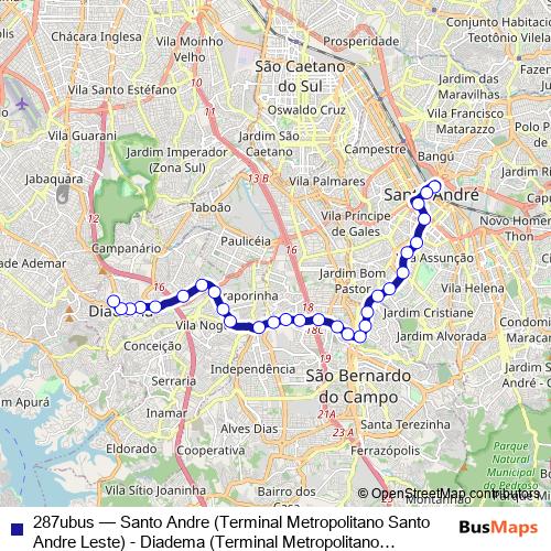 287ubus bus Line Map